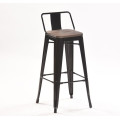 Iron Bar and Cafe Chairs with Backrest High Stools